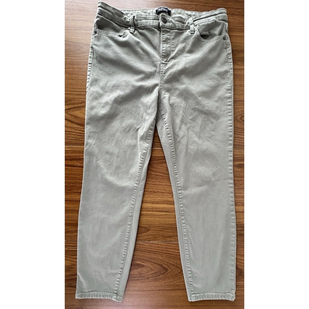 Buffalo David Bitton Havana Women's 12 Lt Olive Soft Stretch Pant Ankle Skinny